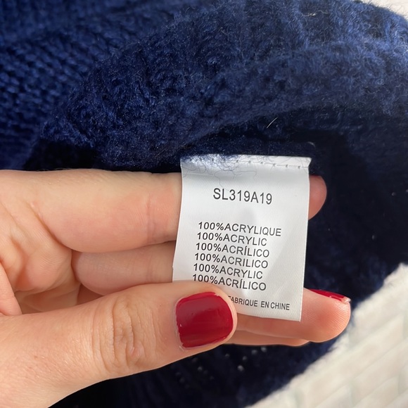 Anthropologie Lili Sidonio Navy Knit Sweater- Size S/M - Picture 6 of 6